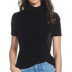 MADEWELL | Velvet Mockneck Tee - Size L